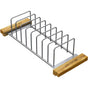 Elkay - CROSSTOWN STAINLESS STEEL WOOD HANDLE 6.75'' x 16.763'' x 4.682'' DRYING RACK - Polished Stainless Steel