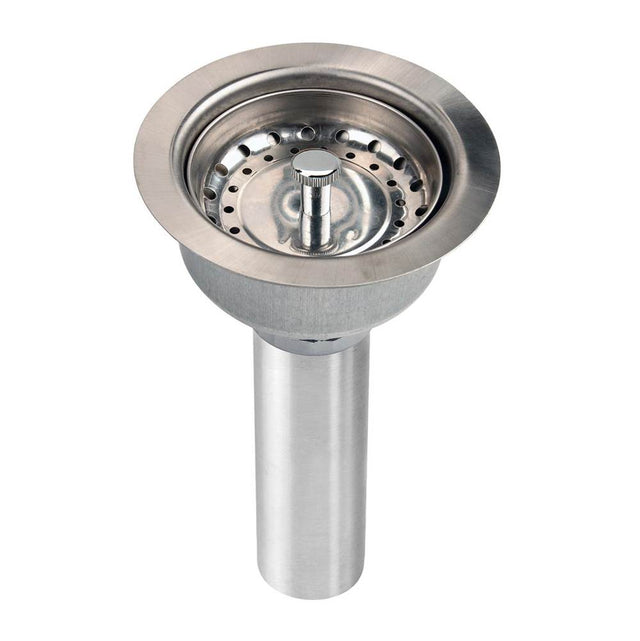Elkay - 3-1/2'' Drain Fitting Stainless Steel Body with Strainer Basket Matte Finish - Matte