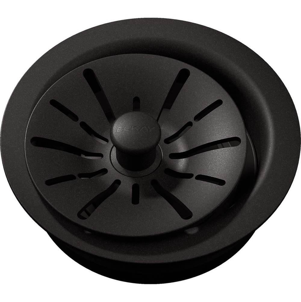 Elkay - Quartz Perfect Drain Disposer Strainer and Flange - Black - Black