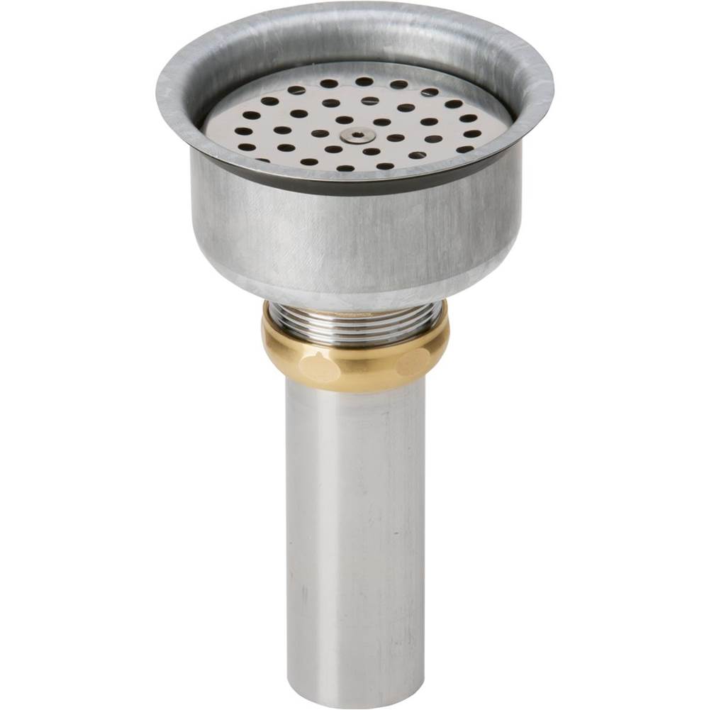 Elkay - Perfect Drain Chrome Plated Brass Body Vandal-resistant Strainer and Tailpiece - Chrome
