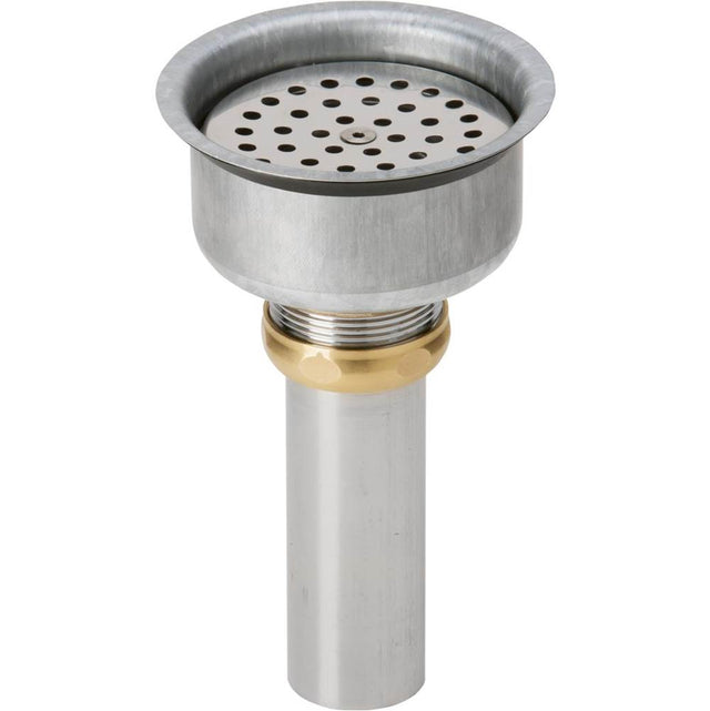 Elkay - Perfect Drain Chrome Plated Brass Body Vandal-resistant Strainer and Tailpiece - Chrome