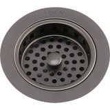 Elkay - 3-1/2'' Drain Fitting Antique Steel Finish Body and Basket with Rubber Stopper - Antique Steel