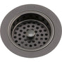 Elkay - 3-1/2'' Drain Fitting Antique Steel Finish Body and Basket with Rubber Stopper - Antique Steel