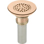 Elkay - 3-1/2'' Drain CuVerro Antimicrobial Copper Body Vandal-resistant Strainer and Tailpiece - Lustrous Satin
