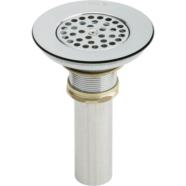 Elkay - 3-1/2'' Drain Type 304 Stainless Steel Body Vandal Resistant Grid Strainer - Polished Stainless Steel