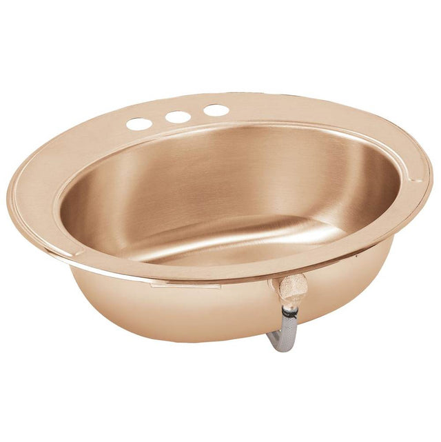 Elkay - 18 Gauge CuVerro antimicrobial copper 19.625'' x 16.6875'' x 6'' Single Bowl Drop-in Bathroom Sink - Lustrous Satin