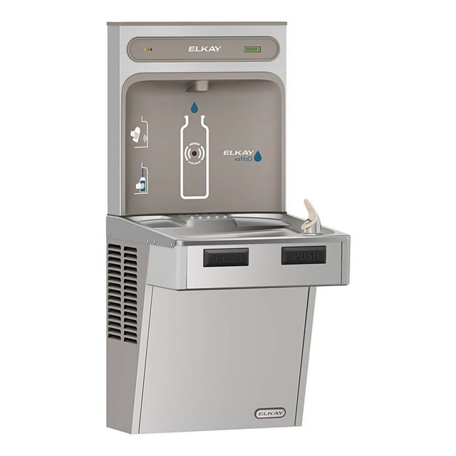 Elkay - ezH2O Bottle Filling Station with Mechanically Activated, Single ADA Cooler Filtered Non-Refrigerated Stainless - Stainless Steel