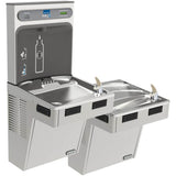 Elkay - ezH2O Bottle Filling Station with Mechanically Activated, Bi-Level ADA Cooler Filtered Refrigerated Stainless - Stainless Steel