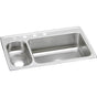 Elkay - 18 Gauge Stainless Steel 33'' x 22'' x 7.875'' Double Bowl Top Mount Kitchen Sink - Lustrous Satin