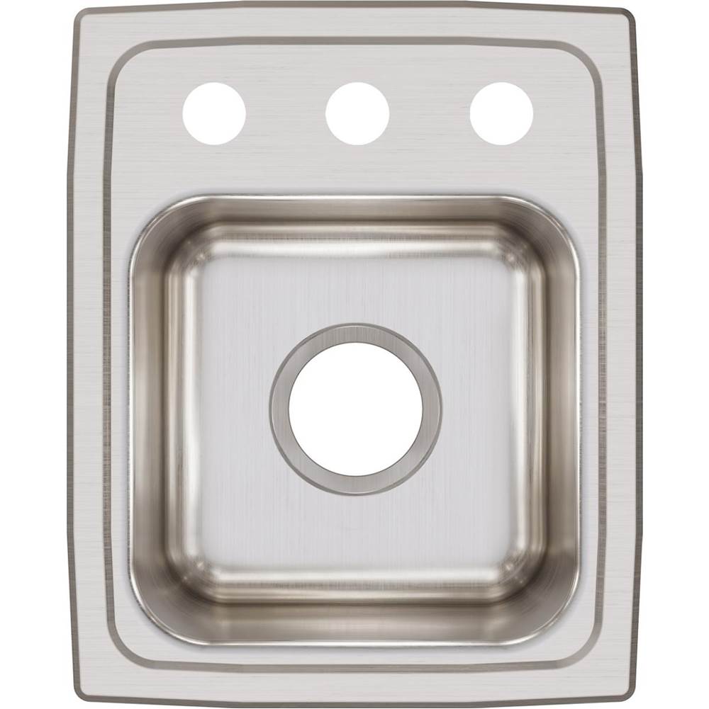 18 Gauge Stainless Steel 13'' x 16'' x 7.625'' Single Bowl Drop-in Kitchen Sink