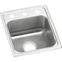 Elkay - 18 Gauge Stainless Steel 13'' x 16'' x 7.625'' Single Bowl Drop-in Kitchen Sink - Lustrous Satin