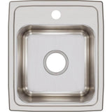 18 Gauge Stainless Steel 15'' x 17.5'' x 7.625'' Single Bowl Drop-in Bar/Prep Sink