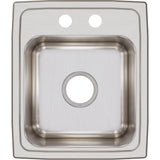 18 Gauge Stainless Steel 15'' x 17.5'' x 7.625'' Single Bowl Drop-in Bar/Prep Sink
