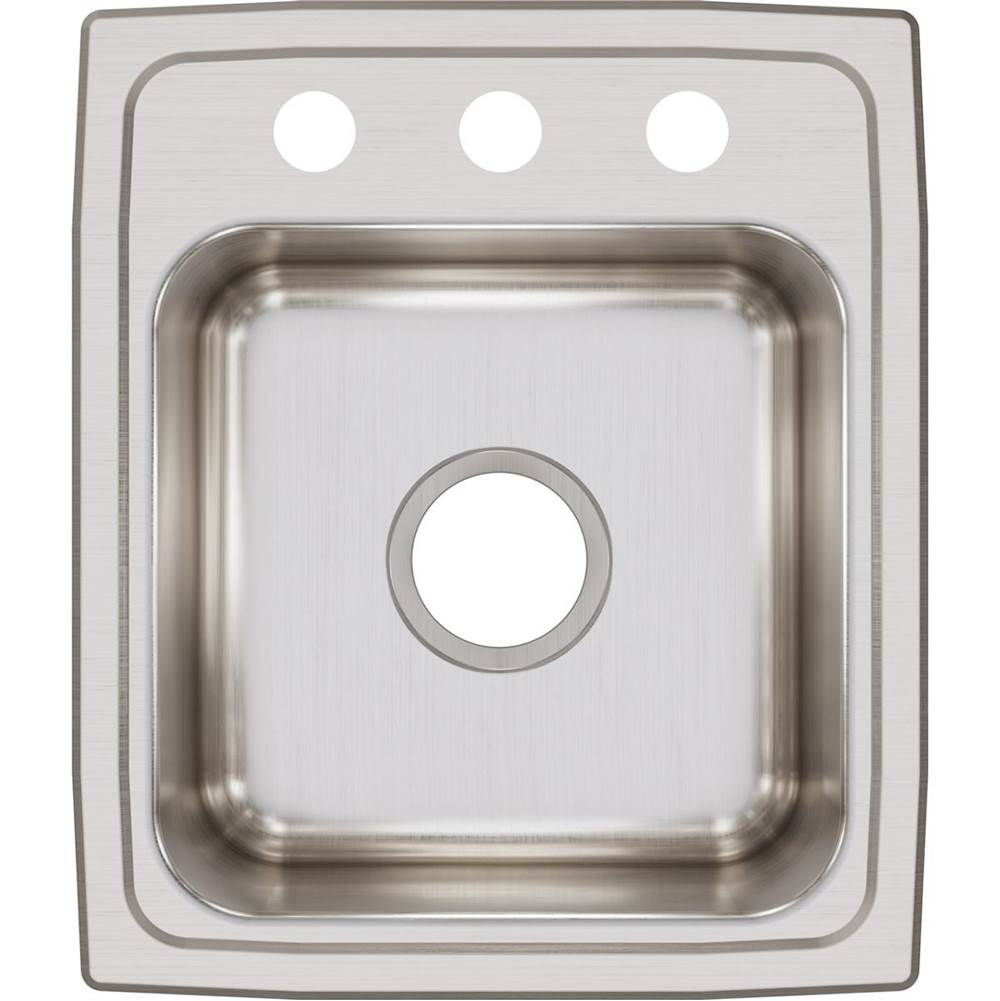 18 Gauge Stainless Steel 15'' x 17.5'' x 7.625'' Single Bowl Drop-in Bar/Prep Sink
