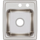 18 Gauge Stainless Steel 15'' x 17.5'' x 7.625'' Single Bowl Drop-in Bar/Prep Sink