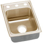 Elkay - 18 Gauge CuVerro antimicrobial copper 15'' x 22'' x 7.625'' Single Bowl Drop-in Sink - Lustrous Satin