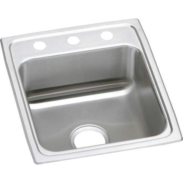 Elkay - 18 Gauge Stainless Steel 15'' x 22'' x 7.625'' Single Bowl Drop-in Kitchen Sink - Lustrous Satin