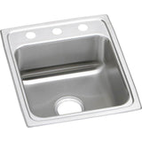 Elkay - 18 Gauge Stainless Steel 15'' x 22'' x 7.625'' Single Bowl Drop-in Kitchen Sink - Lustrous Satin