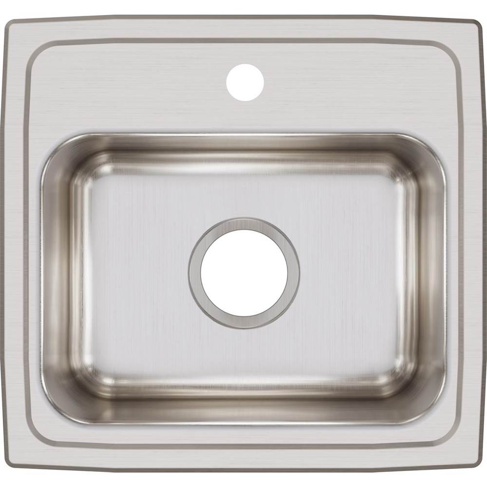 18 Gauge Stainless Steel 17'' x 16'' x 7.625'' Single Bowl Drop-in Kitchen Sink