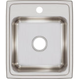 18 Gauge Stainless Steel 17'' x 20'' x 7.625'' Single Bowl Drop-in Kitchen Sink