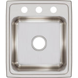 18 Gauge Stainless Steel 17'' x 20'' x 7.625'' Single Bowl Drop-in Kitchen Sink