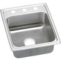 Elkay - 18 Gauge Stainless Steel 17'' x 20'' x 7.625'' Single Bowl Top Mount Kitchen Sink - Lustertone