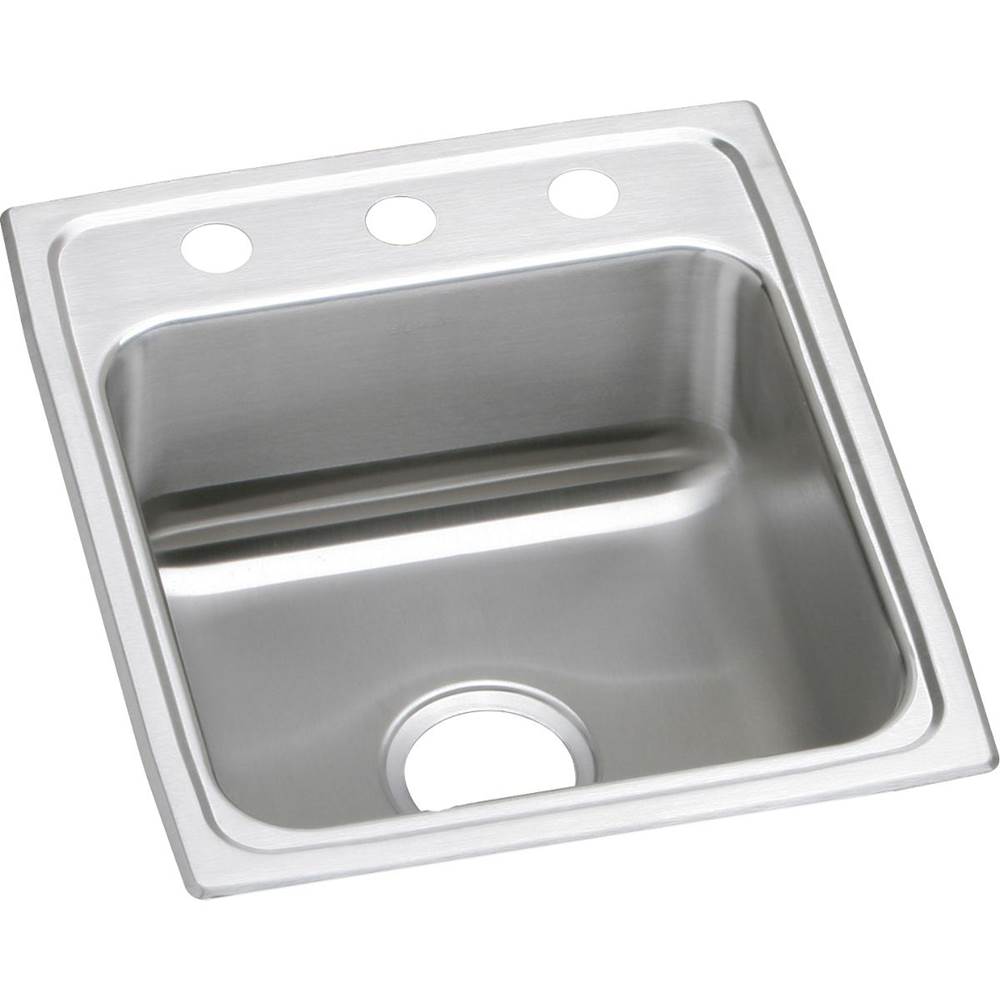 Elkay - 18 Gauge Stainless Steel 17'' x 20'' x 7.625'' Single Bowl Drop-in Kitchen Sink - Lustrous Satin