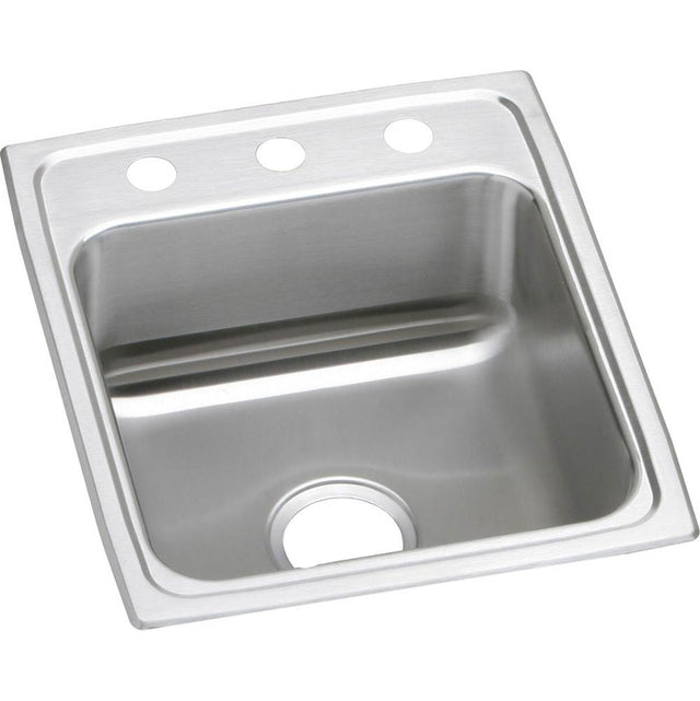 Elkay - 18 Gauge Stainless Steel 17'' x 20'' x 7.625'' Single Bowl Drop-in Kitchen Sink - Lustrous Satin
