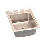 Elkay - 18 Gauge CuVerro antimicrobial copper 17'' x 22'' x 7.625'' Single Bowl Drop-in Sink - Lustrous Satin
