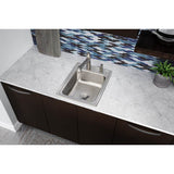 18 Gauge Stainless Steel 17'' x 22'' x 7.625'' Single Bowl Drop-in Kitchen Sink