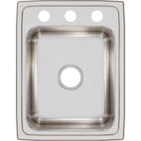 18 Gauge Stainless Steel 17'' x 22'' x 7.625'' Single Bowl Drop-in Kitchen Sink