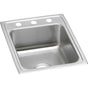 Elkay - 18 Gauge Stainless Steel 17'' x 22'' x 7.625'' Single Bowl Drop-in Kitchen Sink - Lustrous Satin