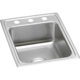 Elkay - 18 Gauge Stainless Steel 17'' x 22'' x 7.625'' Single Bowl Drop-in Kitchen Sink - Lustrous Satin