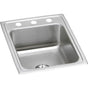 Elkay - 18 Gauge Stainless Steel 17'' x 22'' x 7.625'' Single Bowl Drop-in Kitchen Sink Kit - Lustrous Satin