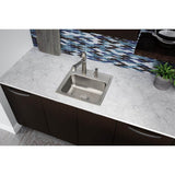 18 Gauge Stainless Steel 19'' x 18'' x 7.625'' Single Bowl Drop-in Kitchen Sink