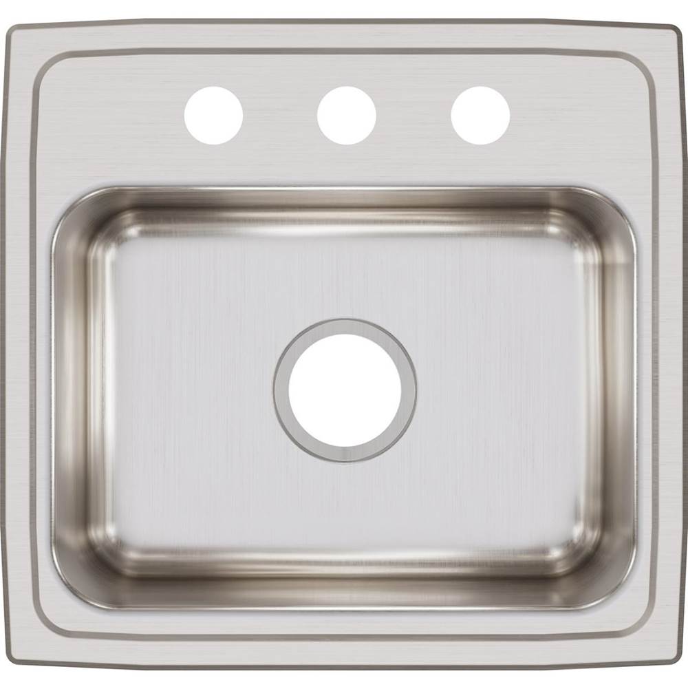 18 Gauge Stainless Steel 19'' x 18'' x 7.625'' Single Bowl Drop-in Kitchen Sink