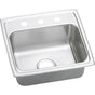 Elkay - 18 Gauge Stainless Steel 19.5'' x 19'' x 7.5'' Single Bowl Top Mount Kitchen Sink - Lustertone
