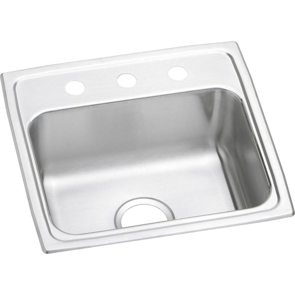 Elkay - 18 Gauge Stainless Steel 19.5'' x 19'' x 7.5'' Single Bowl Drop-in Kitchen Sink - Lustrous Satin