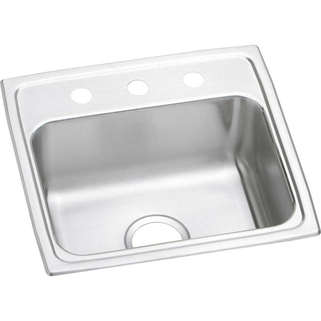 Elkay - 18 Gauge Stainless Steel 19.5'' x 19'' x 7.5'' Single Bowl Drop-in Kitchen Sink - Lustrous Satin