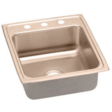 18 Gauge CuVerro antimicrobial copper 19.5'' x 22'' x 6.5'' Single Bowl Drop-in Sink