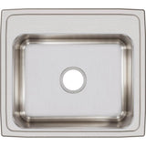 18 Gauge Stainless Steel 22'' x 19.5'' x 7.625'' Single Bowl Drop-in Kitchen Sink