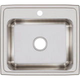 18 Gauge Stainless Steel 22'' x 19.5'' x 7.625'' Single Bowl Drop-in Kitchen Sink