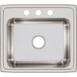18 Gauge Stainless Steel 22'' x 19.5'' x 7.625'' Single Bowl Drop-in Kitchen Sink