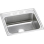 Elkay - 18 Gauge Stainless Steel 22'' x 19.5'' x 7.625'' Single Bowl Drop-in Kitchen Sink - Lustrous Satin
