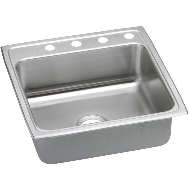 Elkay - 18 Gauge Stainless Steel 22'' x 22'' x 7.625'' Single Bowl Top Mount Kitchen Sink - Lustertone