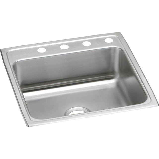 Elkay - 18 Gauge Stainless Steel 22'' x 22'' x 7.625'' Single Bowl Drop-in Kitchen Sink - Lustrous Satin