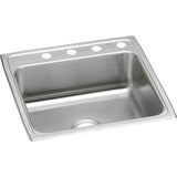 Elkay - 18 Gauge Stainless Steel 22'' x 22'' x 7.625'' Single Bowl Drop-in Kitchen Sink - Lustrous Satin