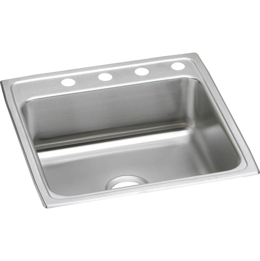 Elkay - 18 Gauge Stainless Steel 22'' x 22'' x 7.625'' Single Bowl Drop-in Kitchen Sink - Lustrous Satin