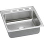 Elkay - 18 Gauge Stainless Steel 22'' x 22'' x 7.625'' Single Bowl Top Mount Kitchen Sink - Lustertone