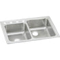 Elkay - 18 Gauge Stainless Steel 33'' x 22'' x 7.875'' Double Bowl Drop-in Kitchen Sink - Lustrous Satin